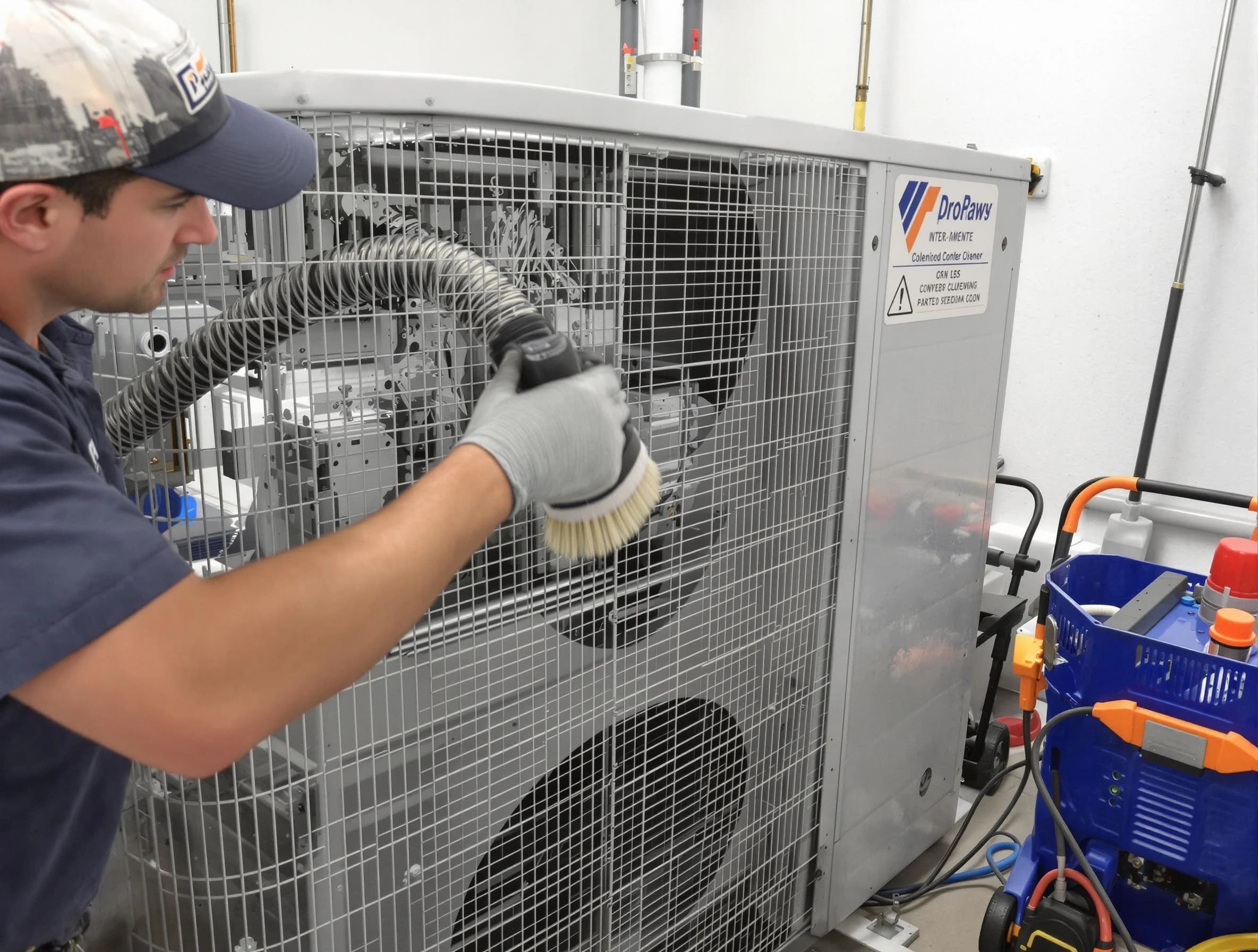 Scottsdale Air Duct Cleaning specialist performing precision AC coil cleaning for improved system performance in Scottsdale