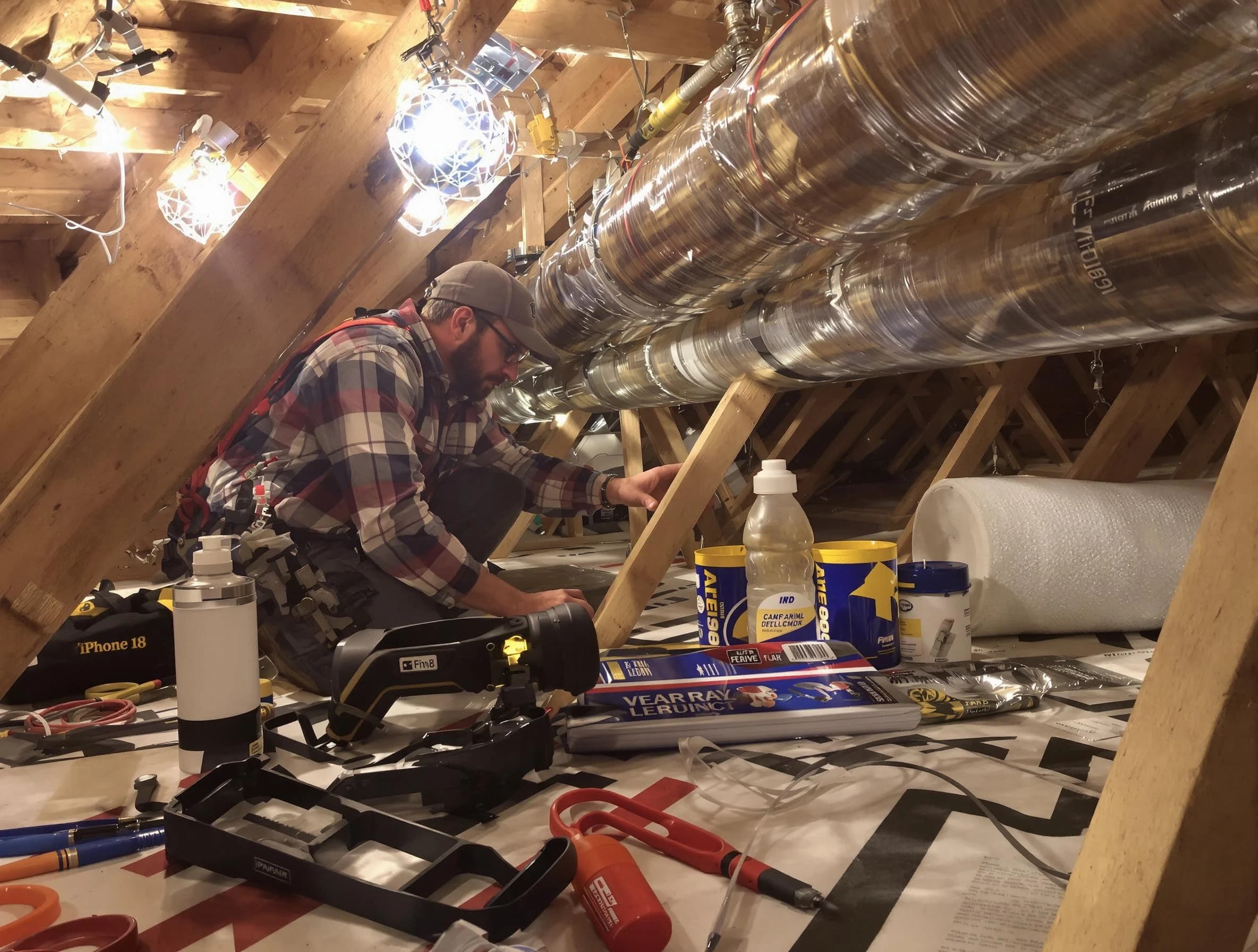 Scottsdale Air Duct Cleaning expert performing precision duct sealing to improve HVAC efficiency in Scottsdale