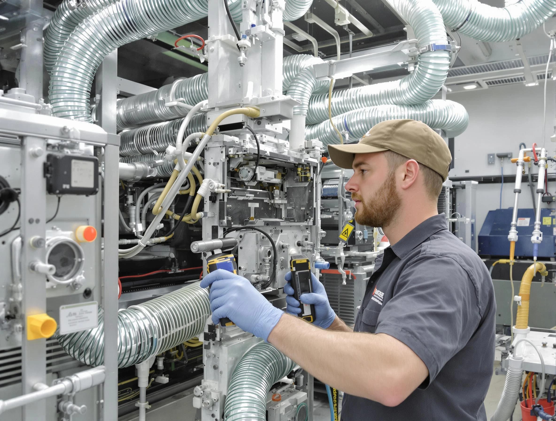 Scottsdale Air Duct Cleaning technician performing precision commercial coil cleaning at a business facility in Scottsdale
