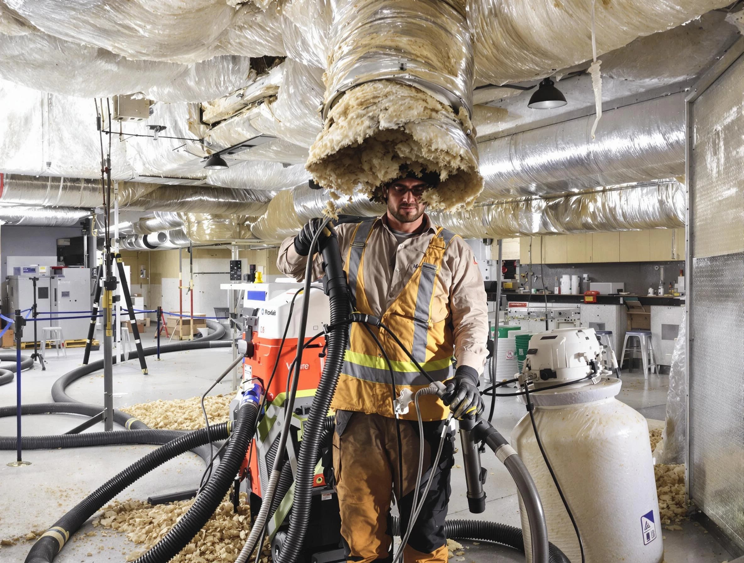 Professional vacuum insulation removal by Scottsdale Air Duct Cleaning expert in Scottsdale