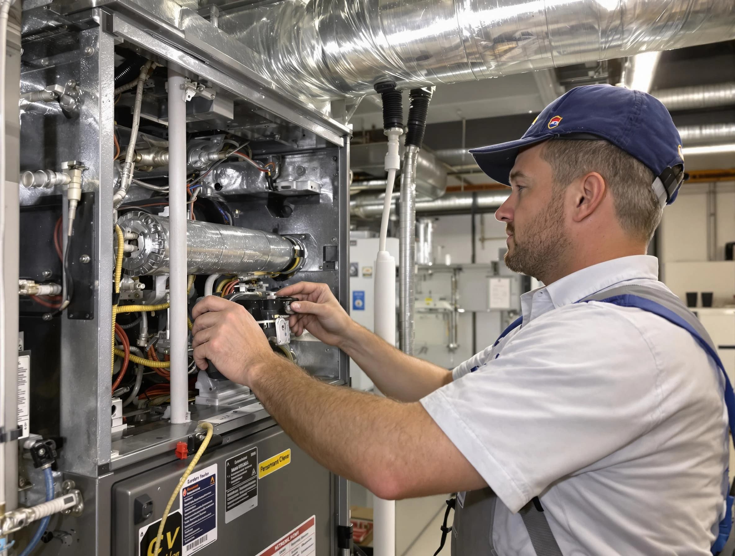Scottsdale Air Duct Cleaning specialist performing thorough furnace duct cleaning to improve heating efficiency in Scottsdale
