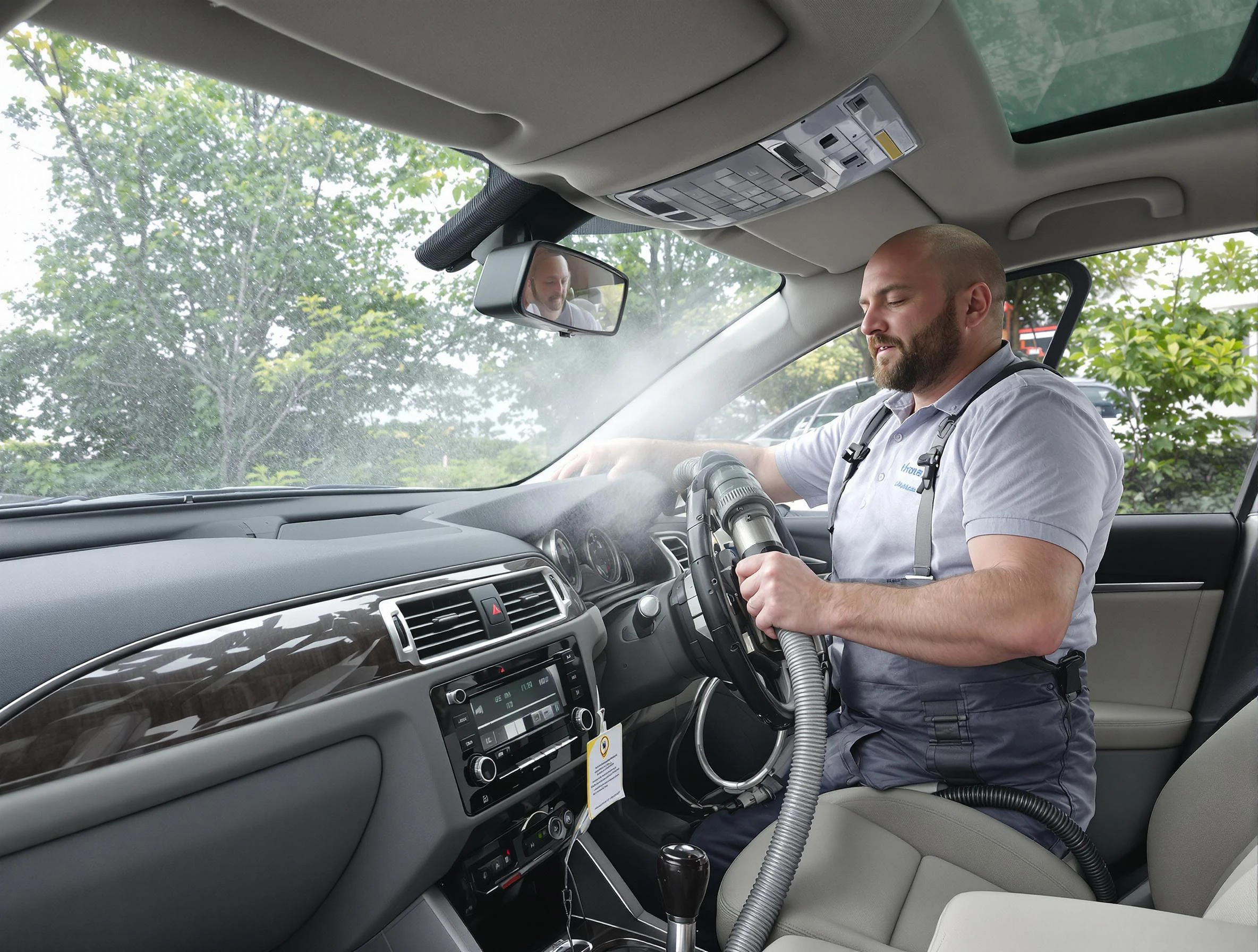 Scottsdale Air Duct Cleaning specialist performing professional car duct cleaning in Scottsdale