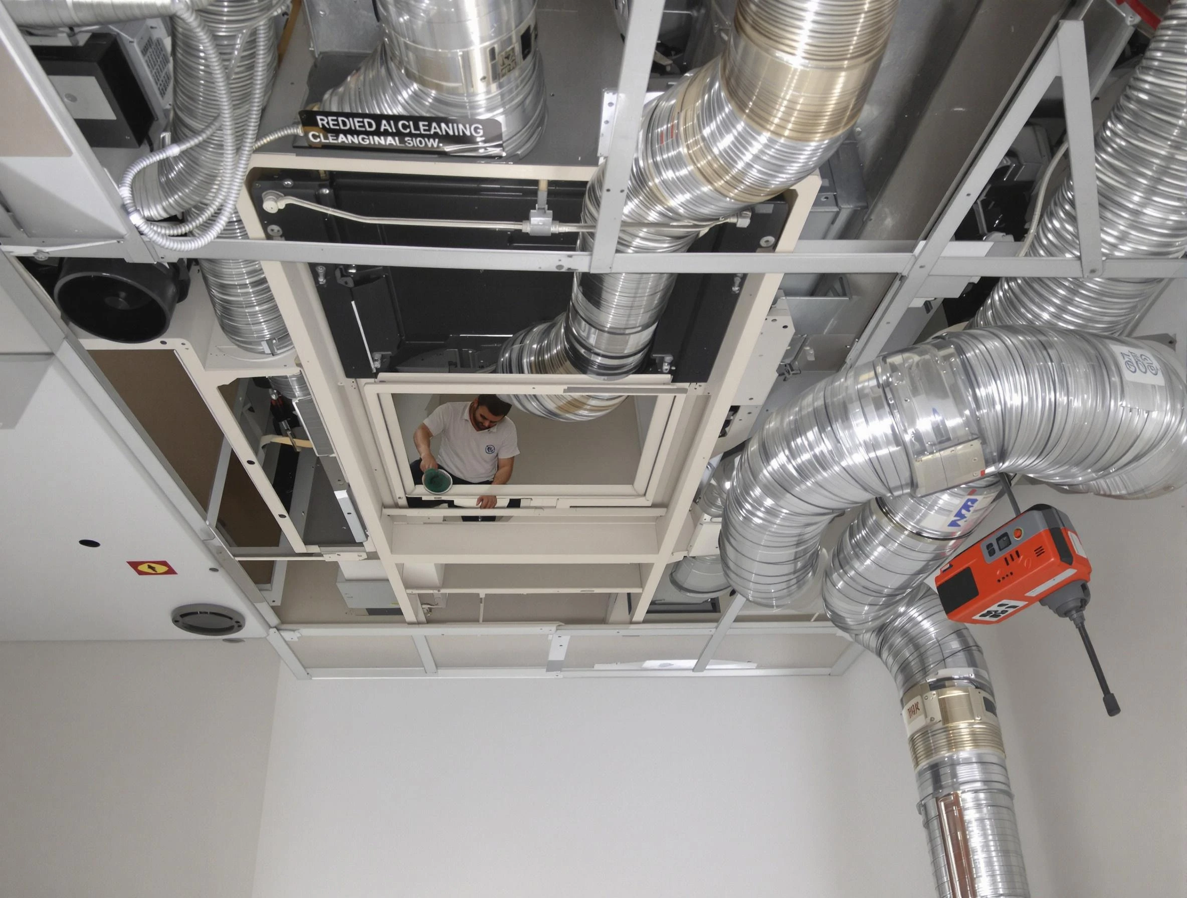 Scottsdale Air Duct Cleaning technician performing detailed central duct system cleaning in Scottsdale