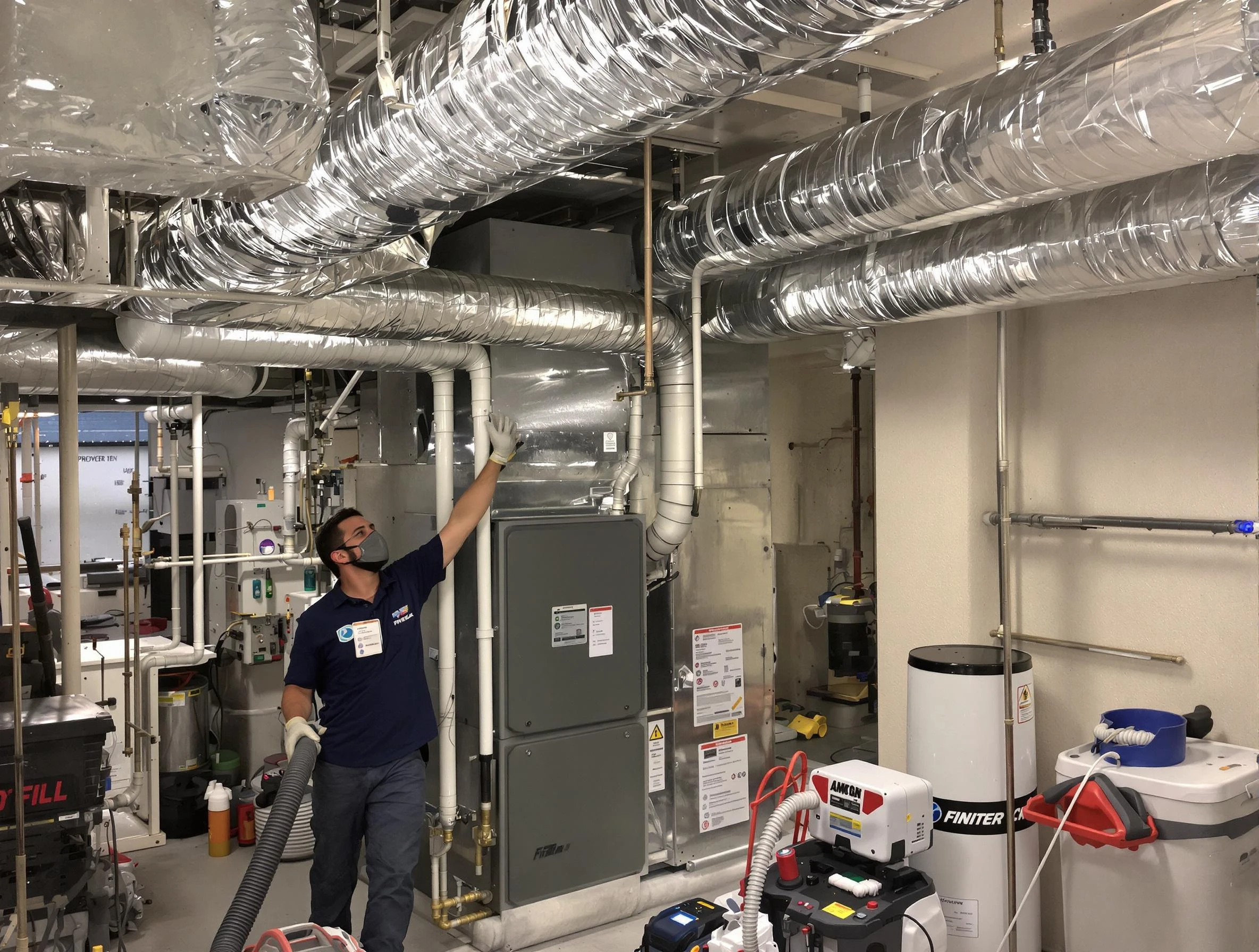 Scottsdale Air Duct Cleaning specialist performing thorough furnace duct cleaning in a Scottsdale residence