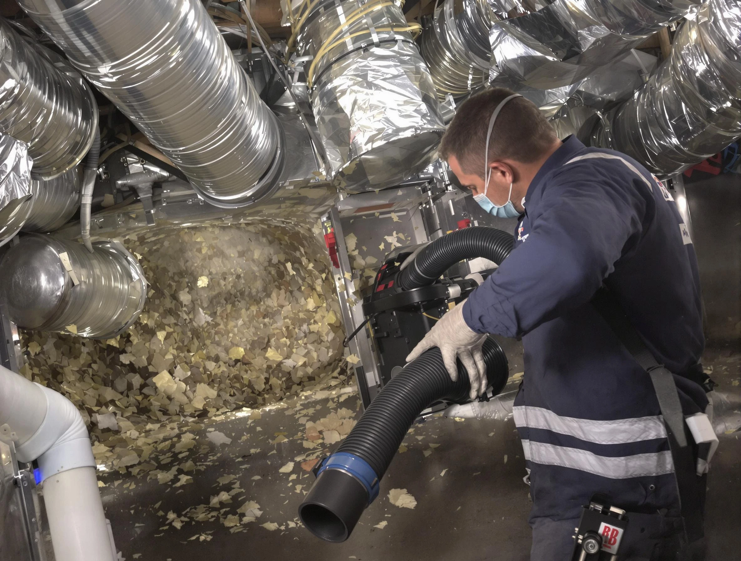 Scottsdale Air Duct Cleaning specialist operating negative pressure cleaning equipment for thorough duct maintenance in Scottsdale