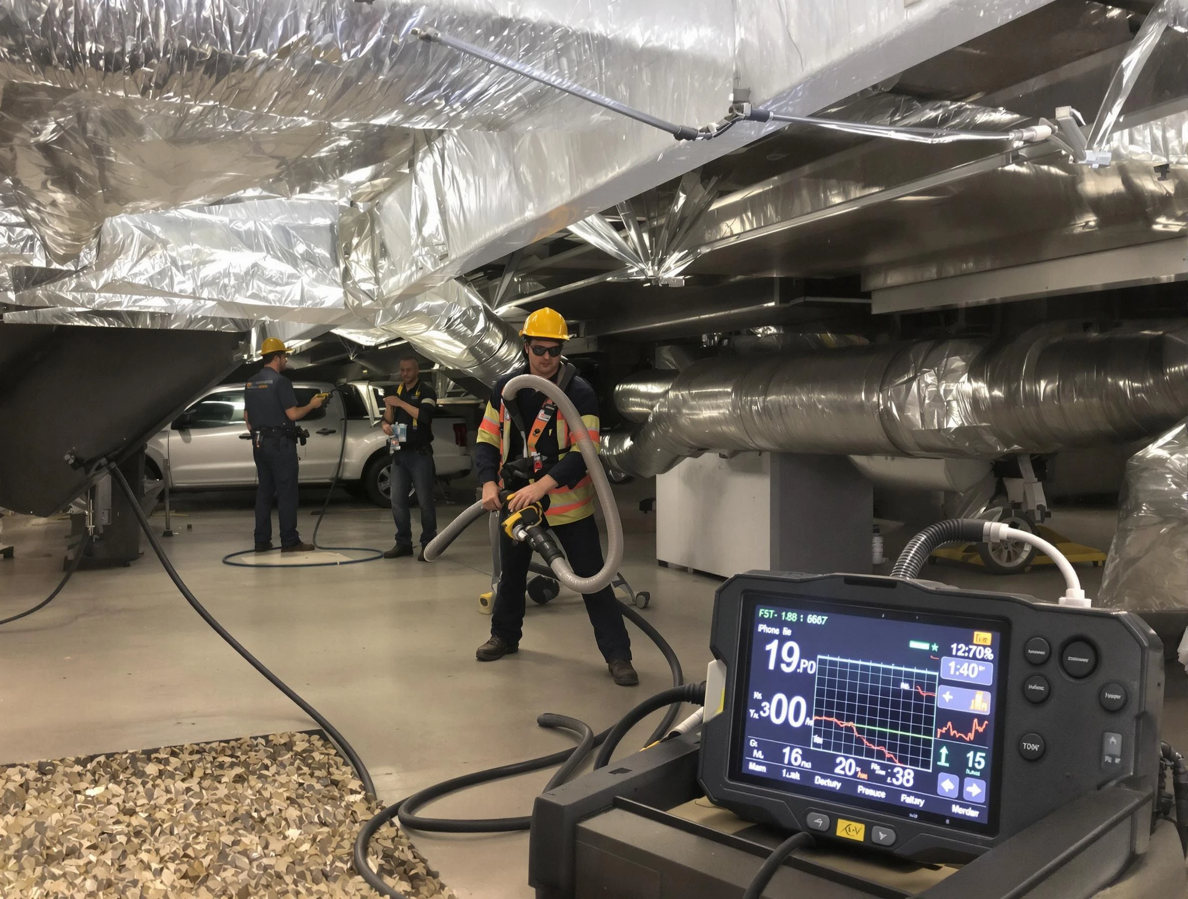 Professional negative pressure duct cleaning by Scottsdale Air Duct Cleaning in Scottsdale