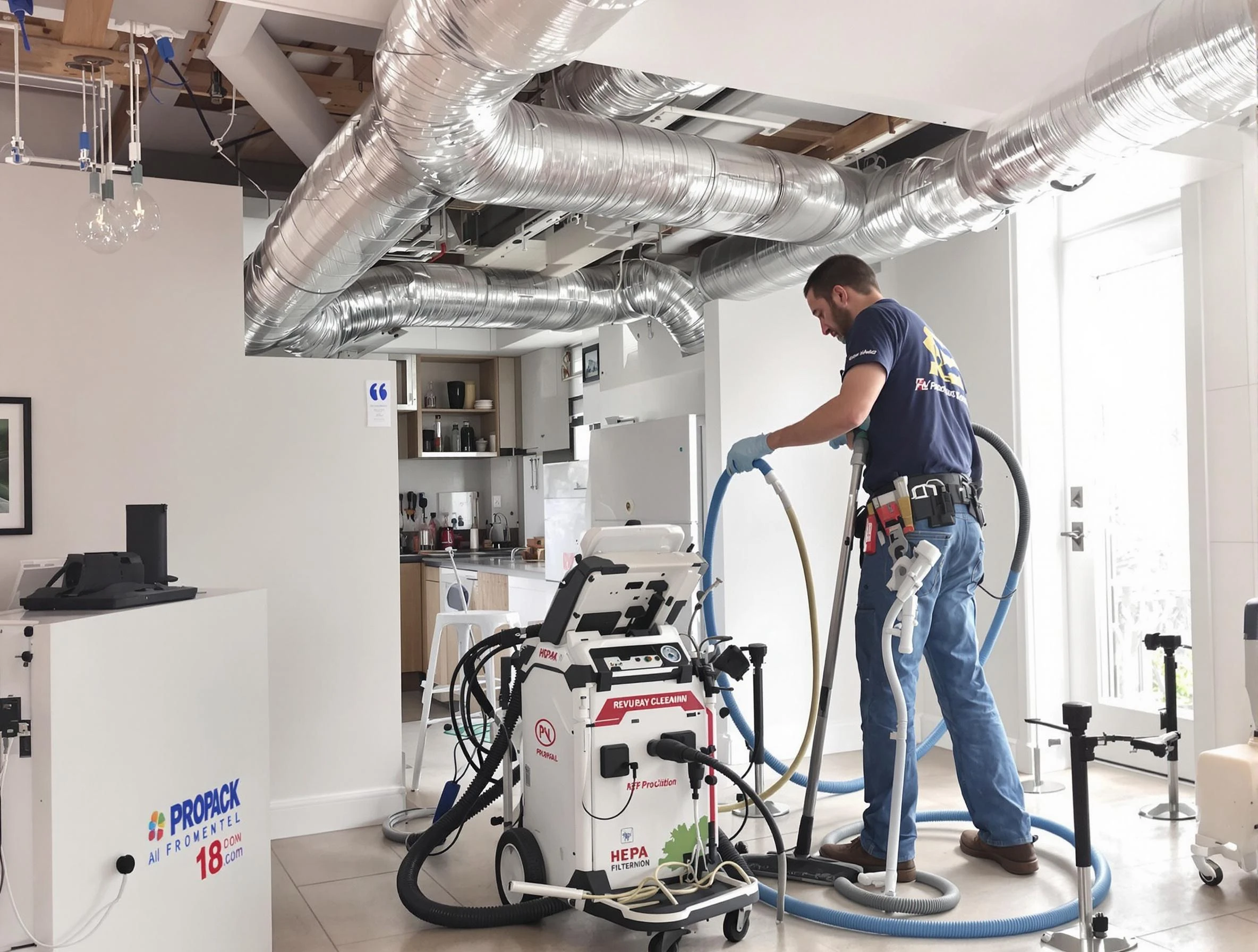 Scottsdale Air Duct Cleaning technician performing advanced pure duct cleaning with specialized equipment in Scottsdale